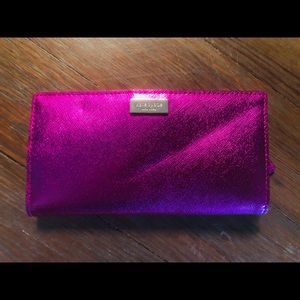 Kate Spade Hot Pink Metallic Wallet